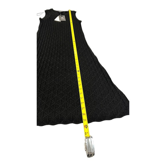 NWT Alison Sheri Black Knit Sleeveless Maxi Sweater Dress Womens Medium - Picture 12 of 13